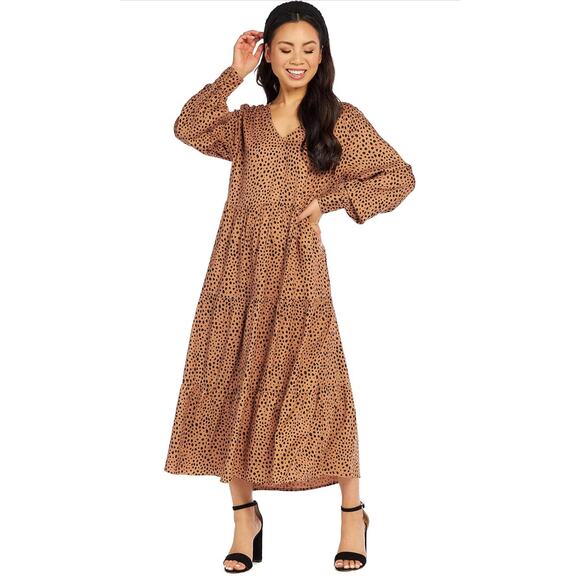 NWT Mud Pie Petal Tiered Women's Large Maxi Dress - Picture 2 of 9